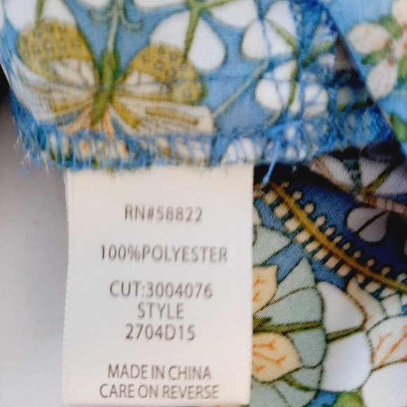 Max Studio Tiered A-Line Skirt Women's Size XS Blue Multi Floral Print Pull-On - Picture 7 of 8